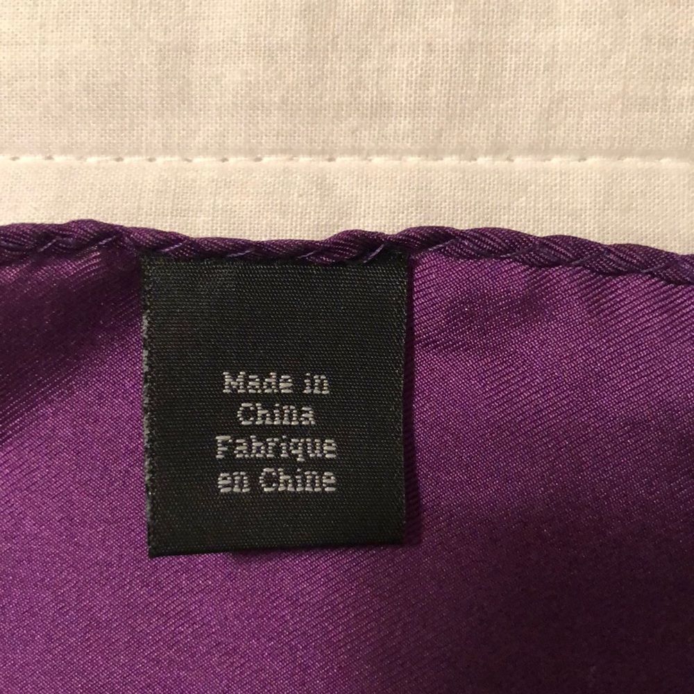Lavender shades plum and purple 💯 Silk Pocket Square - Picture 7 of 9